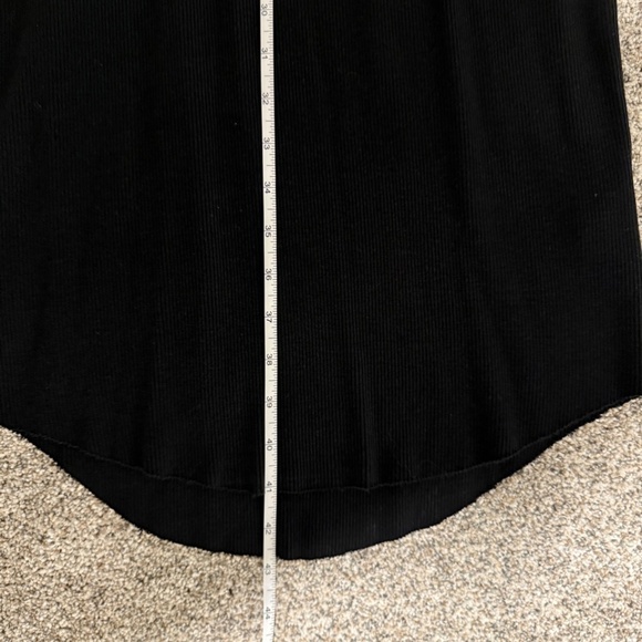 Wilfred Free Ribbed Midi Raw hemmed Dress – Black (Size M) - Picture 6 of 8